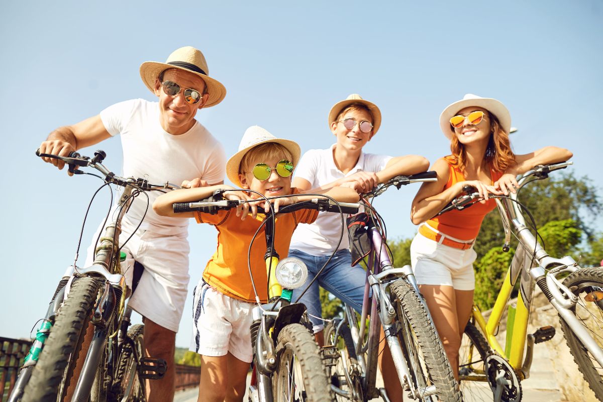 Family enjoying summer picnic in Germantown, Maryland while practicing safety tips