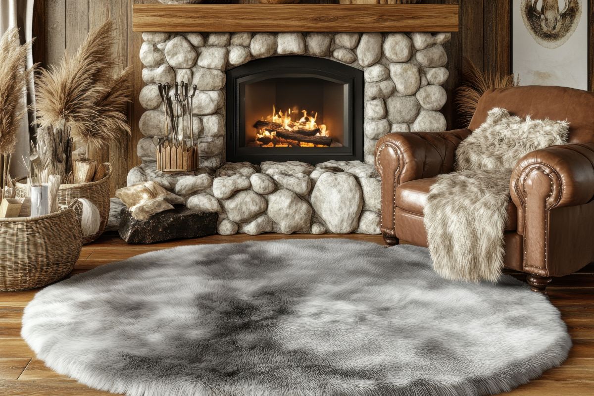 A homeowner checking the thermostat and safely using a space heater during the fall season.