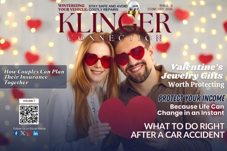 A smiling couple holding hands and celebrating Valentine’s Day together.