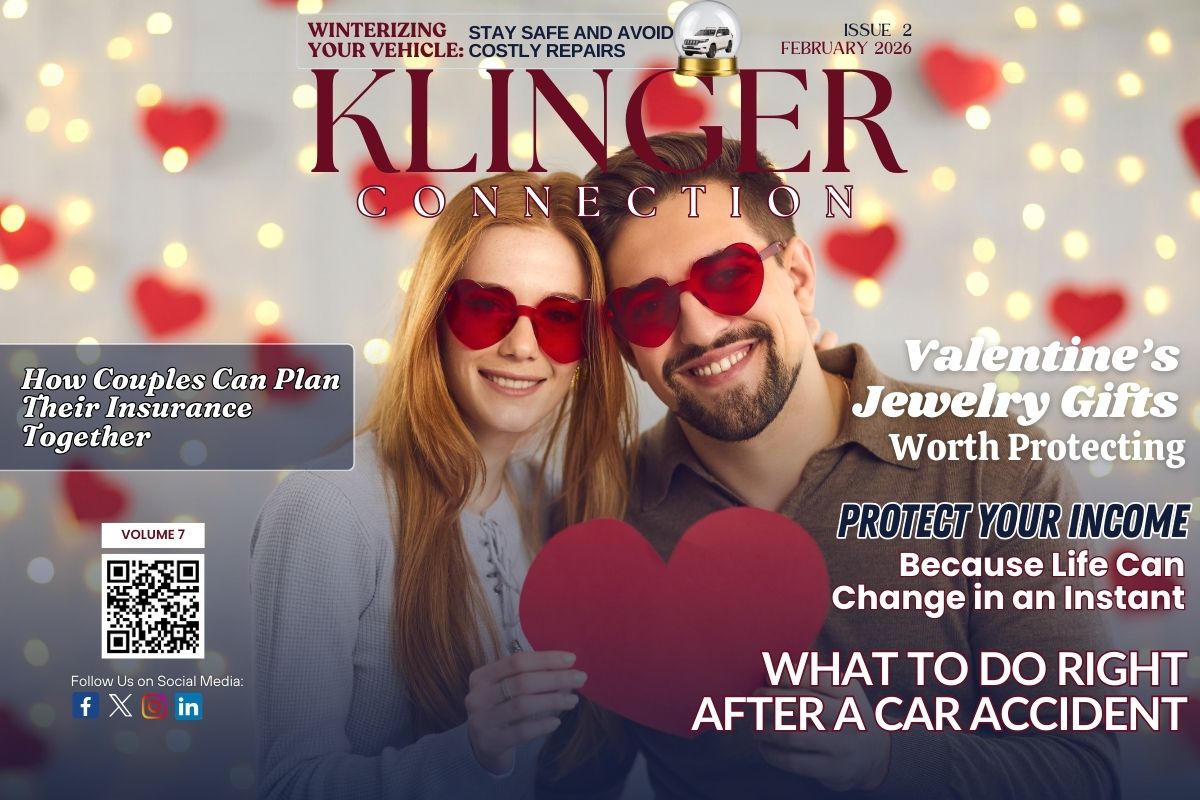 A smiling couple holding hands and celebrating Valentine’s Day together.